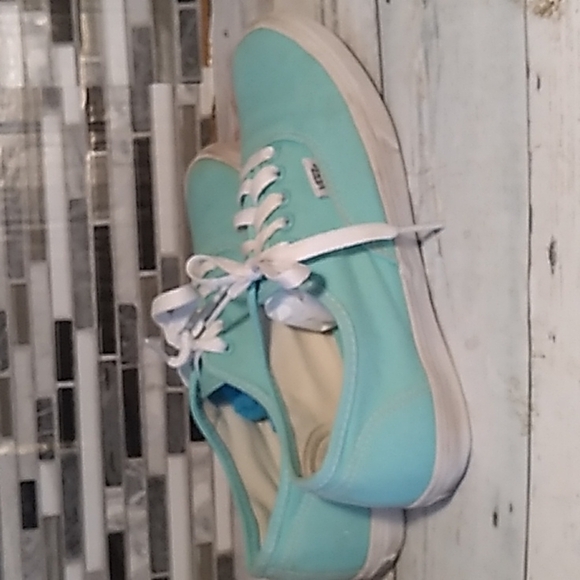 Vans blue white canvas shoes 7 - Picture 2 of 6